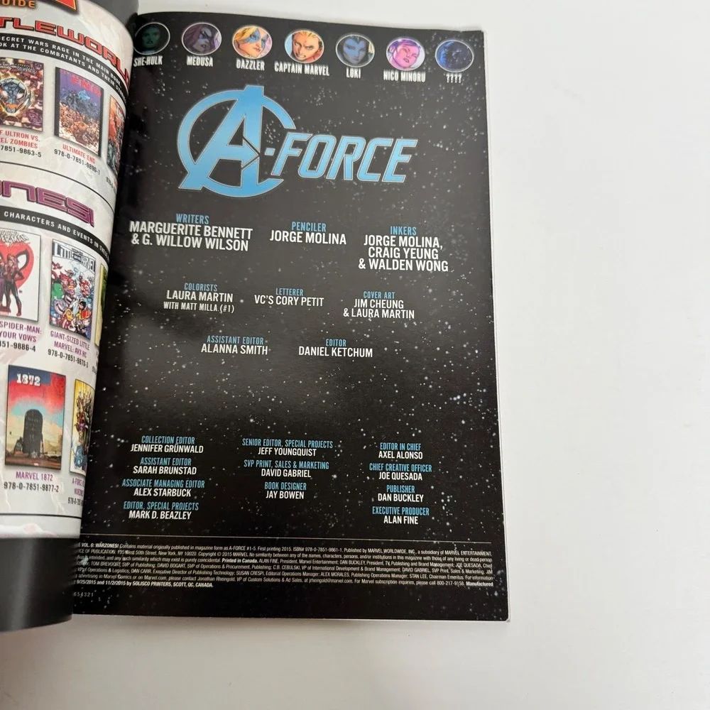 Marvel A-Force Secret Wars Trade Paperback‎ 2015 First Printing Comic Book